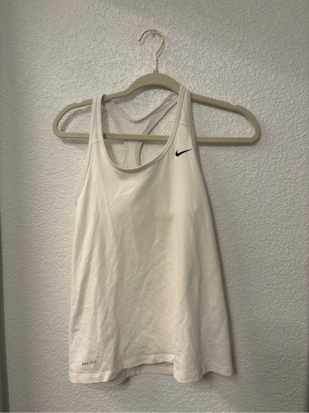 Nike White Racerback Dri-FIT Tank Top